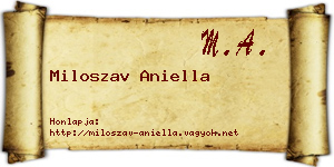 Miloszav Aniella névjegykártya